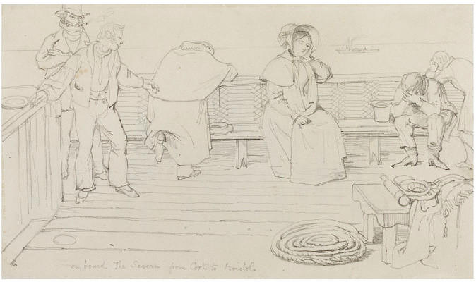 On Board The Severn From Cork To Bristol — Daniel Maclise