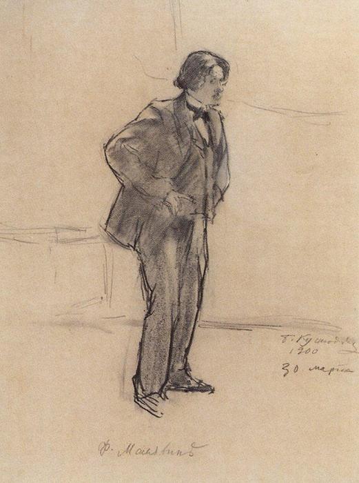 Portrait Of F.a. Malyavin — Boris Mikhailovich Kustodiev