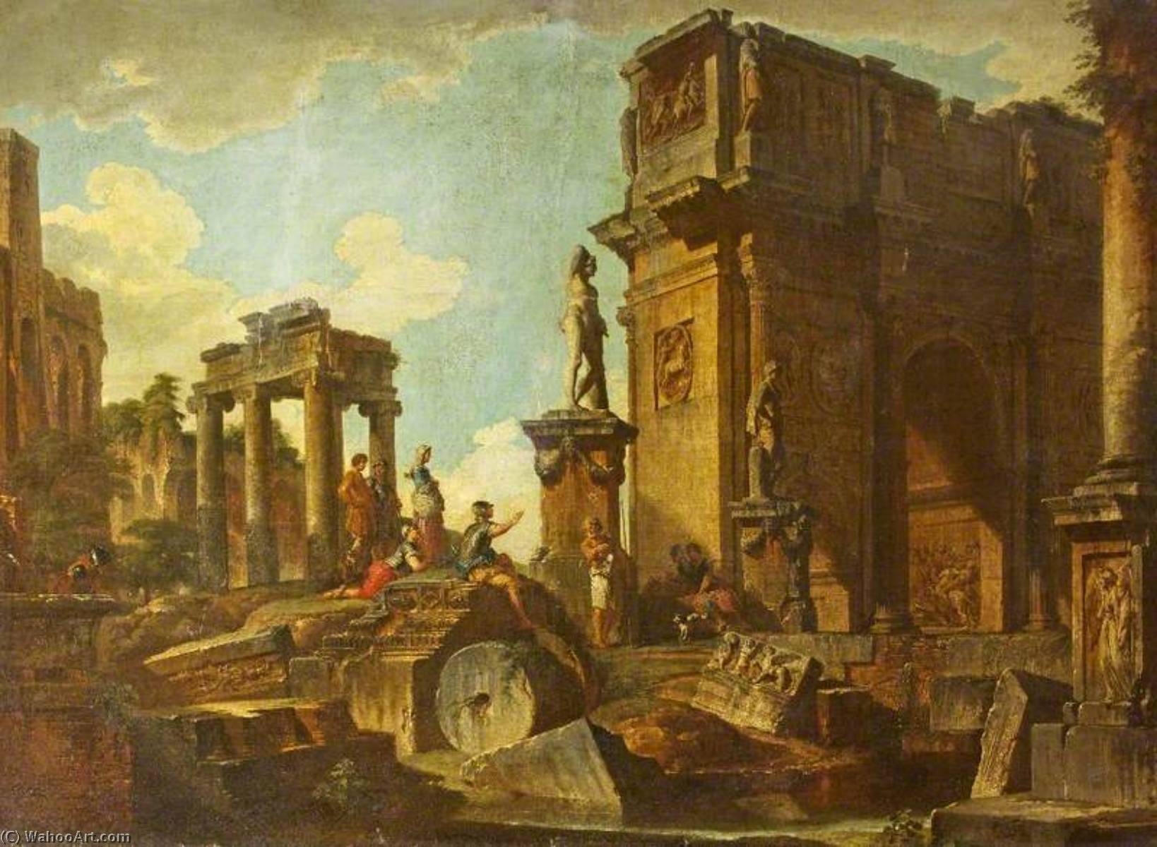 Classical Ruins With The Arch Of Constantine — Giovanni Paolo Pannini