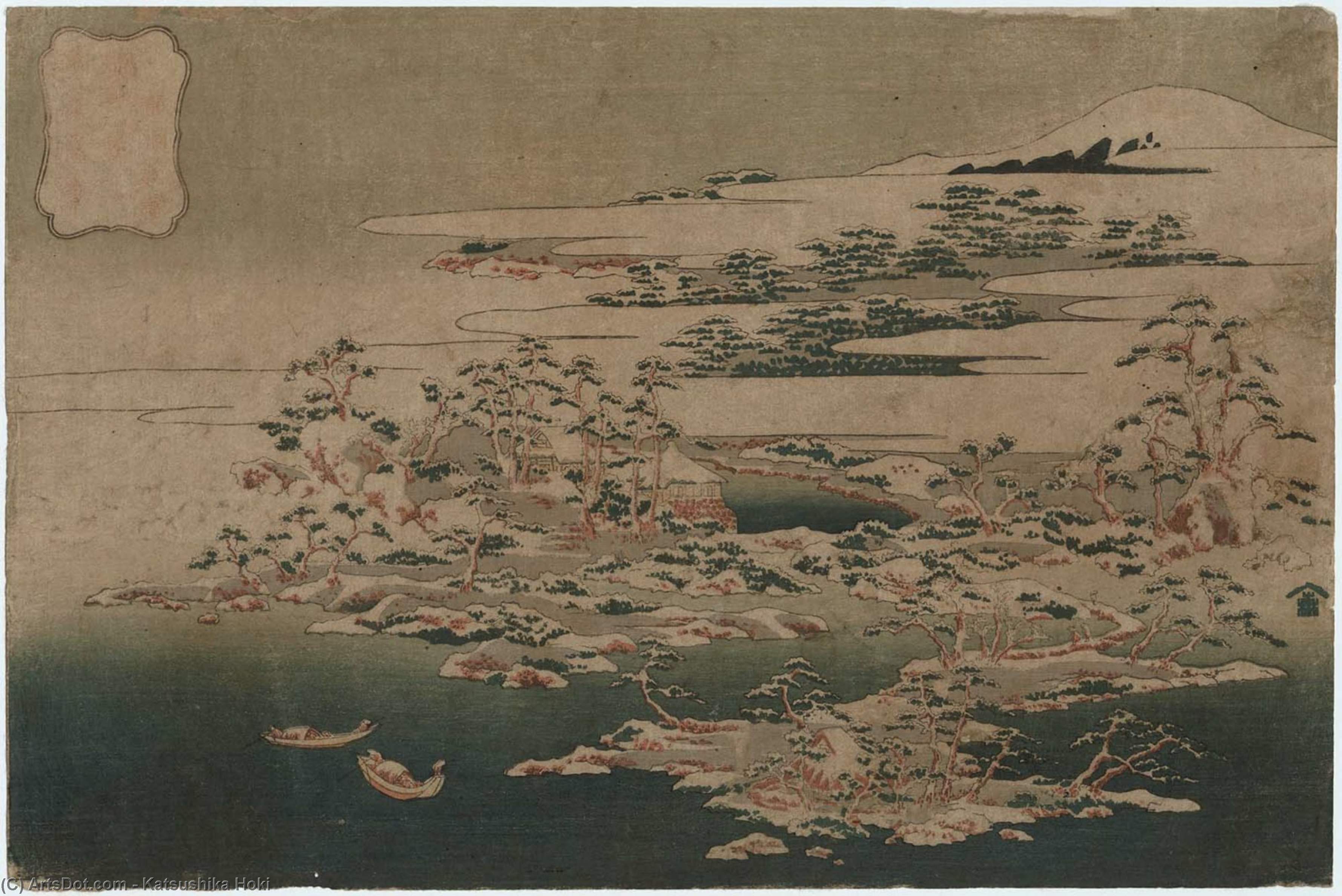 Pines And Waves At The Dragon Cavern — Katsushika Hokusai