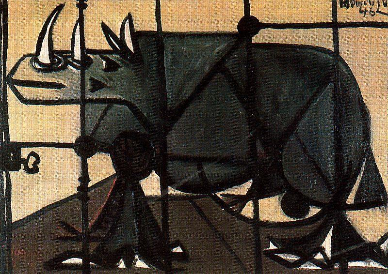 Rhino (self Portrait) — Oscar Dominguez