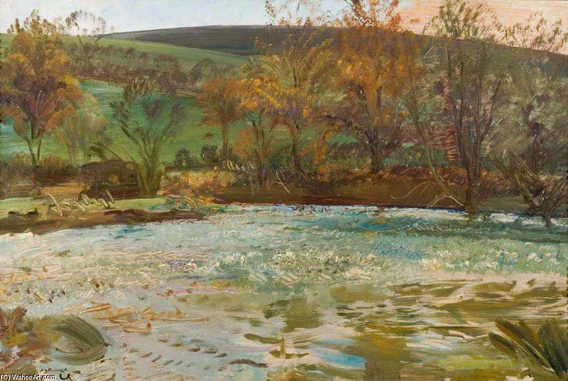 Brightworthy Ford, Withypool, Exmoor - (9) — Sir Alfred James Munnings