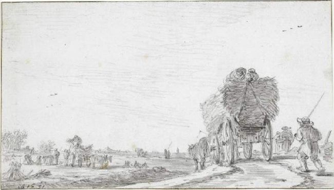 Landscape With A Hay Waggon — Jan Josephszoon Van Goyen