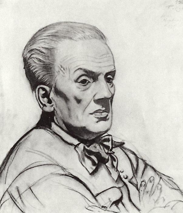 Portrait Of Yuri Korvin-krukovsky — Boris Mikhailovich Kustodiev