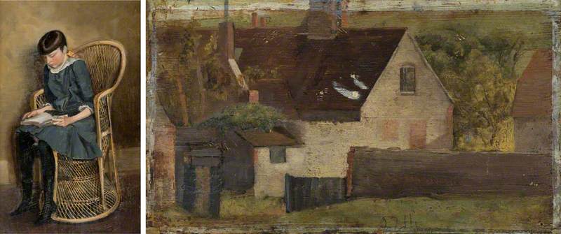 Child In A Wicker Chair (recto), A House (verso) — Beatrix Whistler