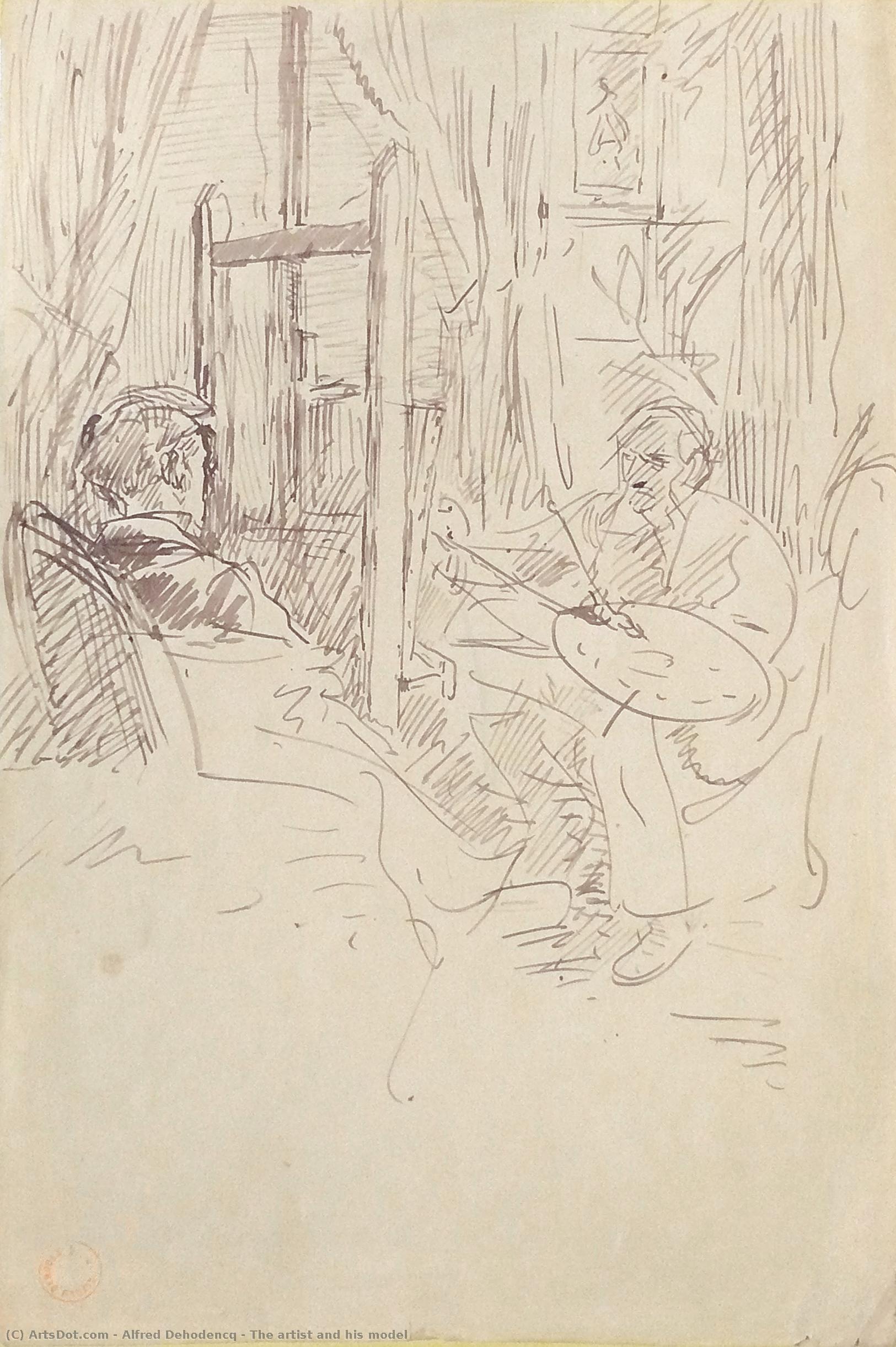 The Artist And His Model — Alfred Dehodencq