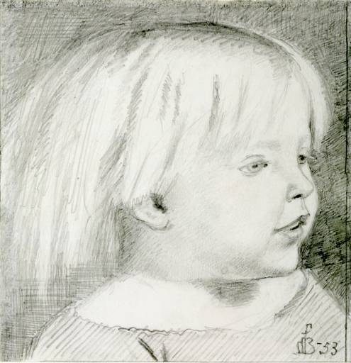 Cathy Madox Brown At The Age Of Three Years — Ford Madox Brown