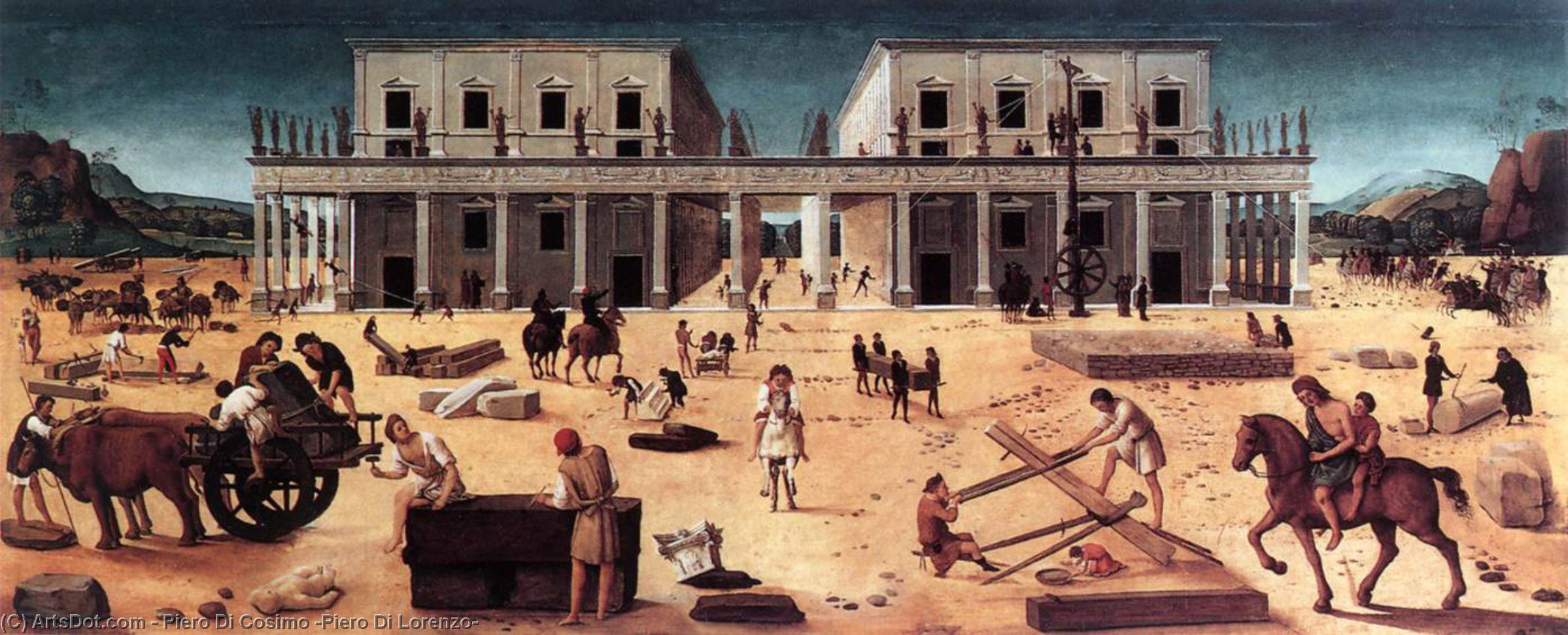 The Building Of A Palace — Piero Di Cosimo (piero Di Lorenzo)
