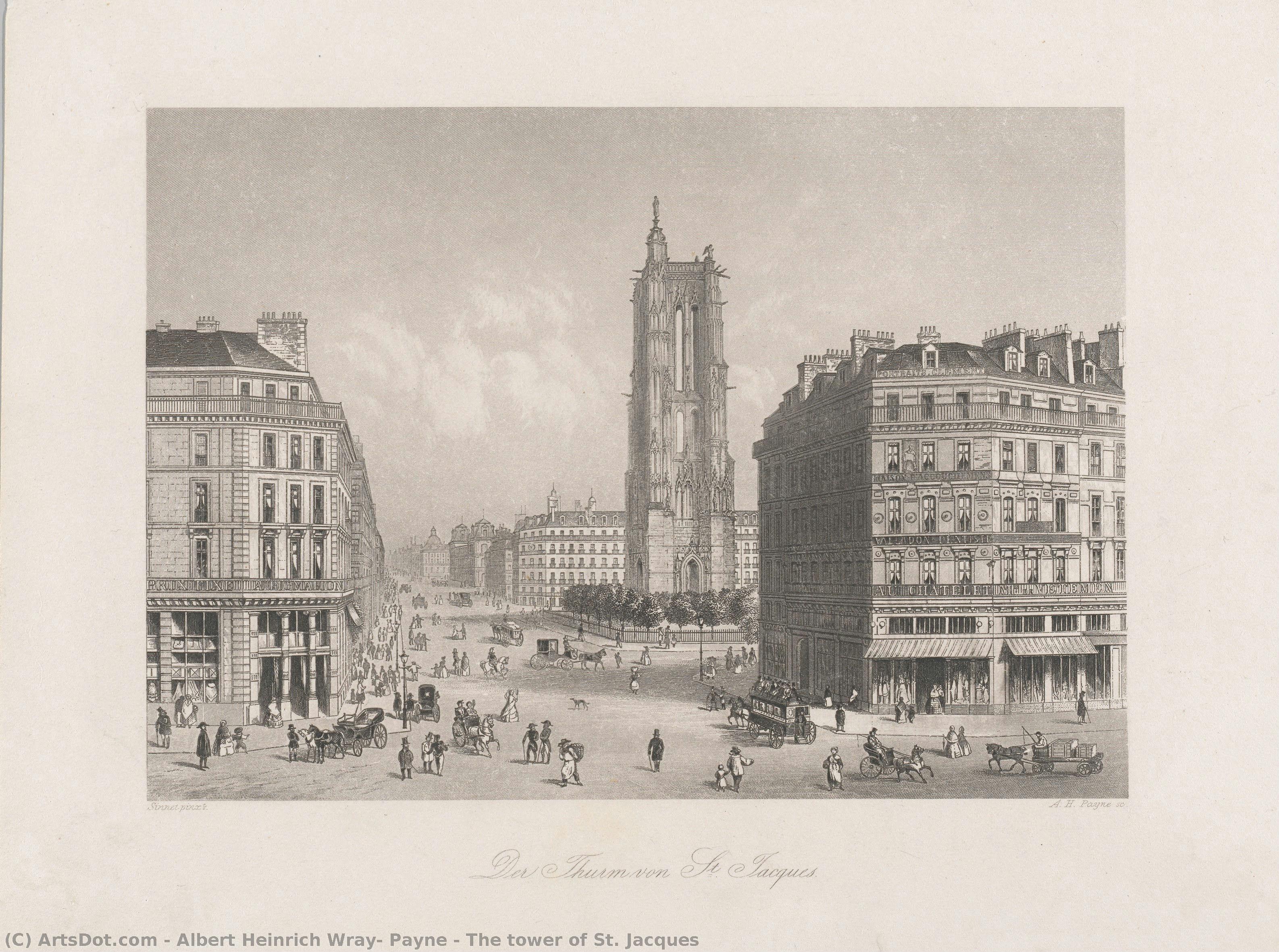 The Tower Of St. Jacques — Albert Heinrich Wray, Payne