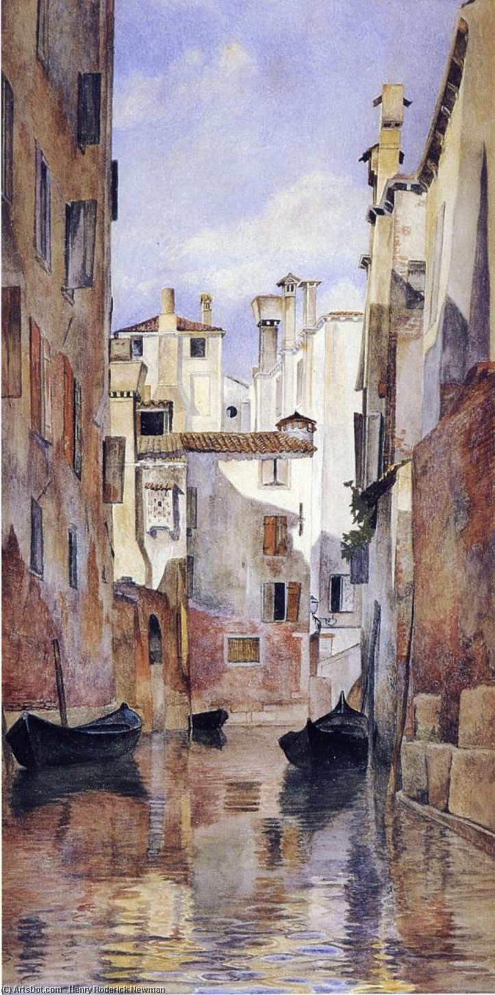 Venetian Canal Scene — Henry Roderick Newman