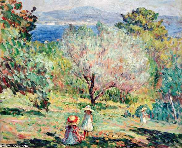 Girls In A Mediterranean Landscape — Henri Lebasque
