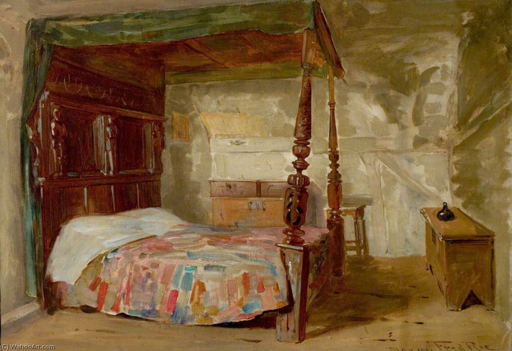 Bedchamber In Anne Hathaway's Cottage, Shottery, Stratford Upon Avon, Warwickshire — Fred Roe