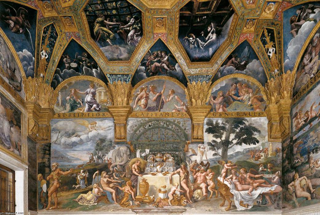 View Of The Sala Di Psiche (south Wall) — Giulio Romano