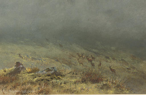 Going Away In The Mist — George Edward Lodge