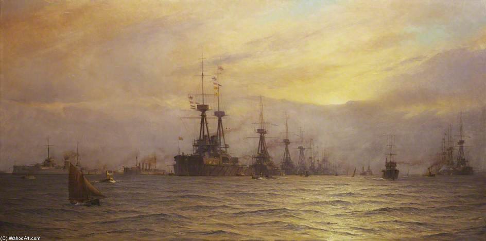 Arrival Of The Fleet For The Coronation Review — Alma Claude Burlton Cull