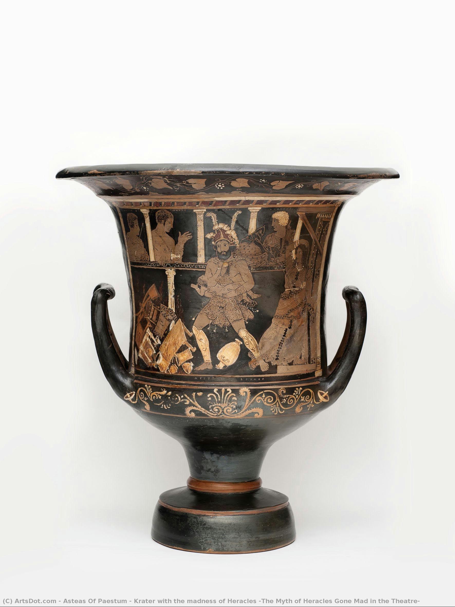 Krater With The Madness Of Heracles (the Myth Of Heracles Gone Mad In The Theatre) — Asteas Of Paestum