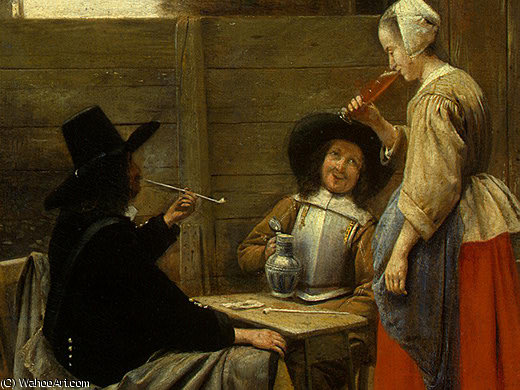 A Dutch Courtyard, Detalj 2, Ngw — Pieter De Hooch