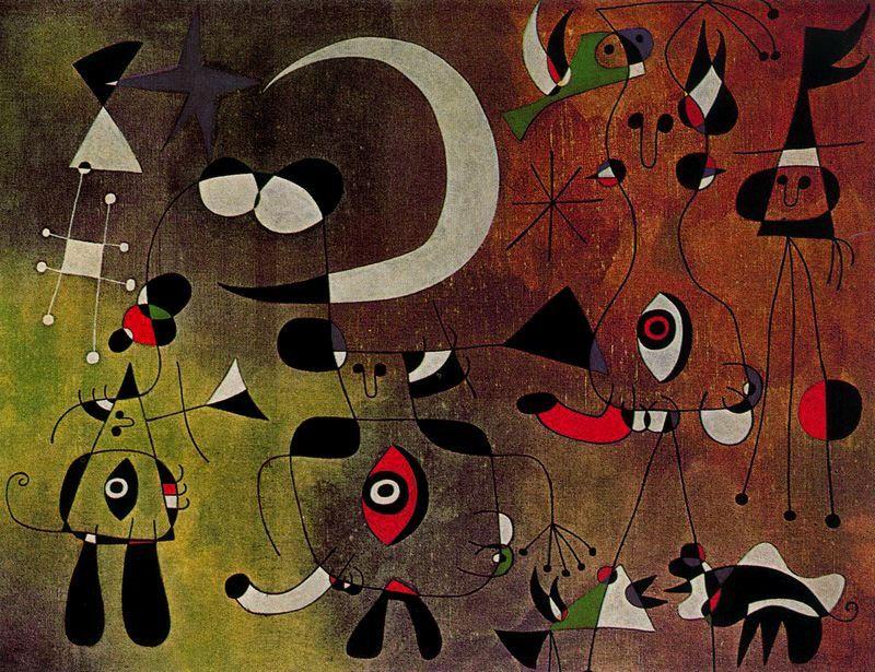 Pintura (personajes En La Noche) — Joan Miró