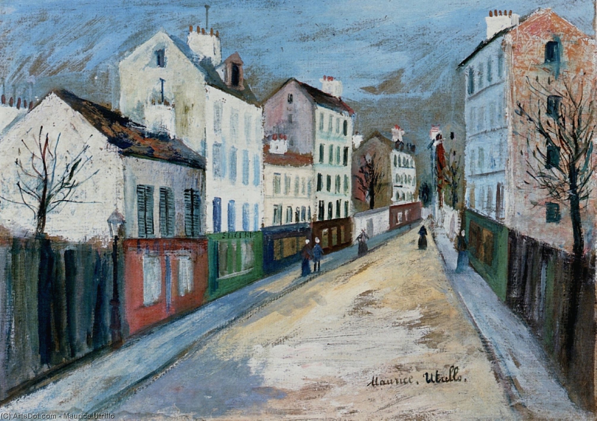 A Street In A Suburb Of Paris — Maurice Utrillo