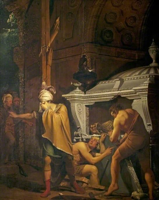 Miravan Breaking Open The Tomb Of His Ancestors — Joseph Wright Of Derby