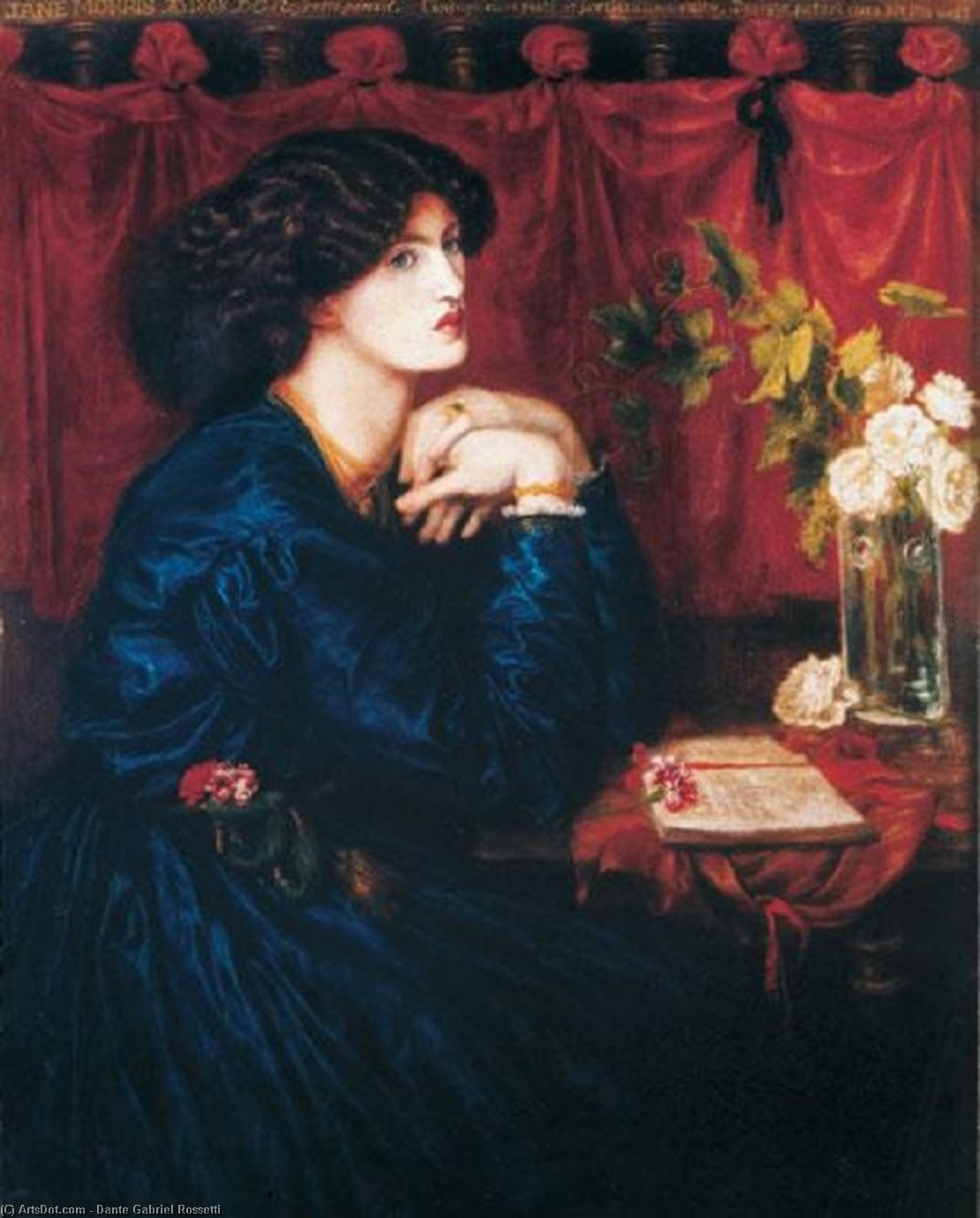Jane Morris (the Blue Silk Dress) — Dante Gabriel Rossetti