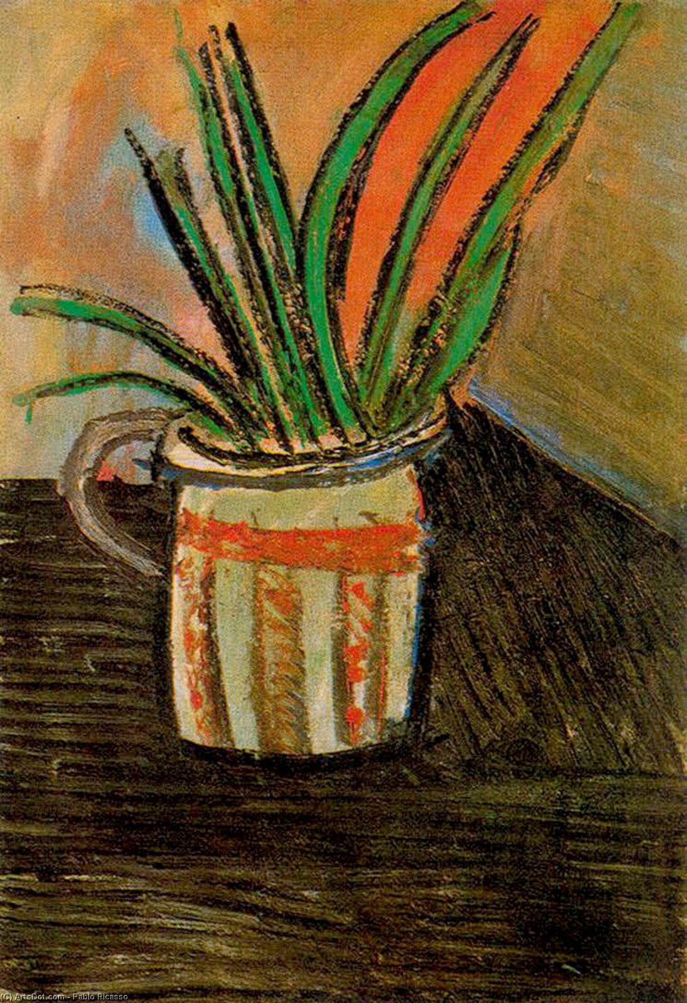 Flores Exóticas (ramo En Un Florero) — Pablo Picasso