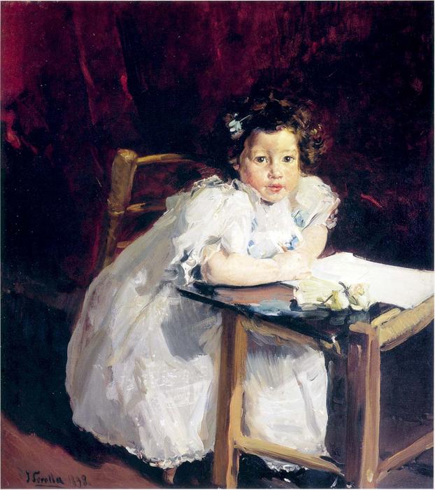 Elenita At Her Desk — Joaquín Sorolla Y Bastida