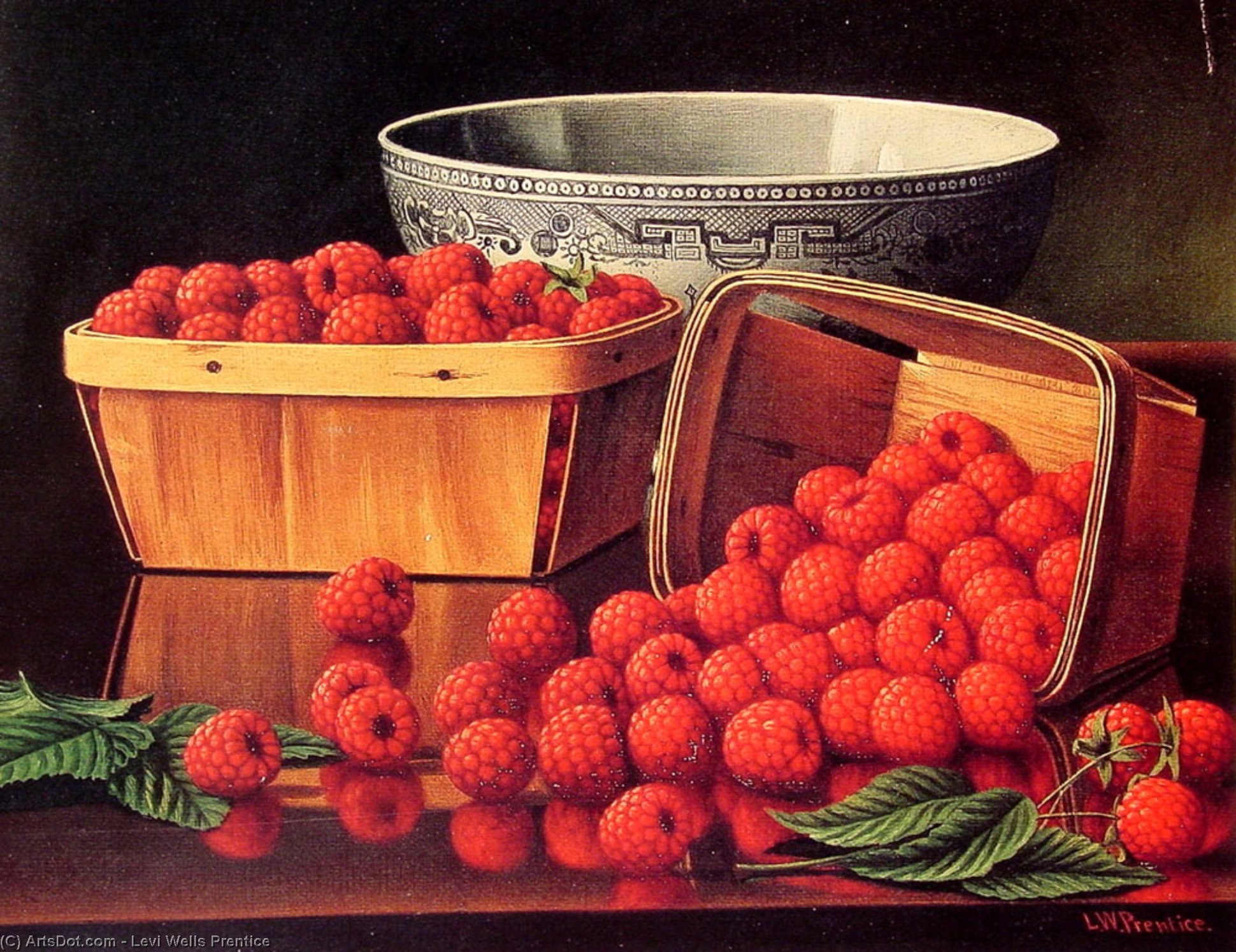 Baskets Of Raspberries — Levi Wells Prentice