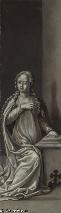 The Virgin Annunciate - Reverse Of Right Hand Shutter — Pieter Coecke Van Aelst