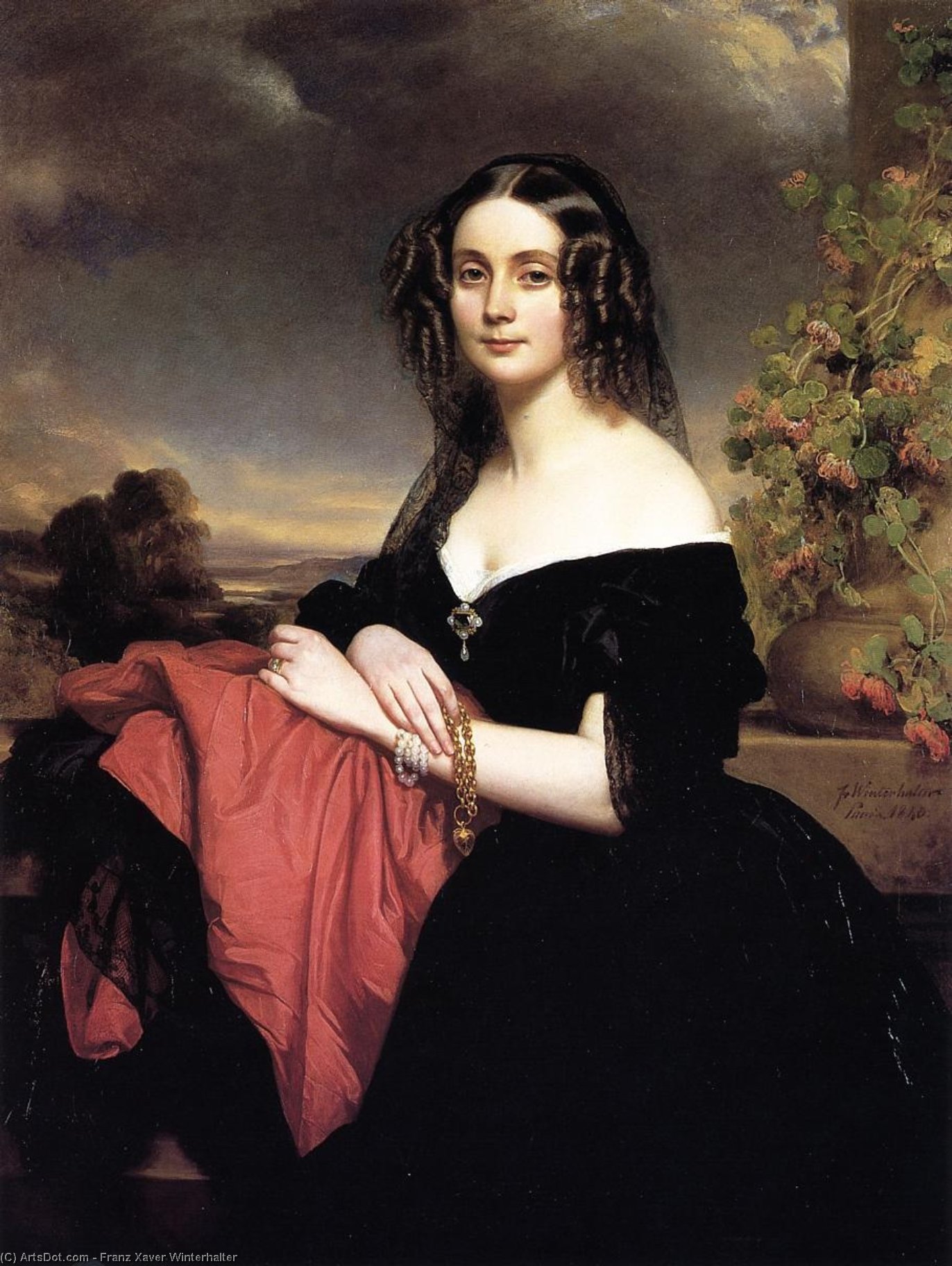 Portrait Of Claire De Bearn, Duchess Of Vallombrosa — Franz Xavier Winterhalter