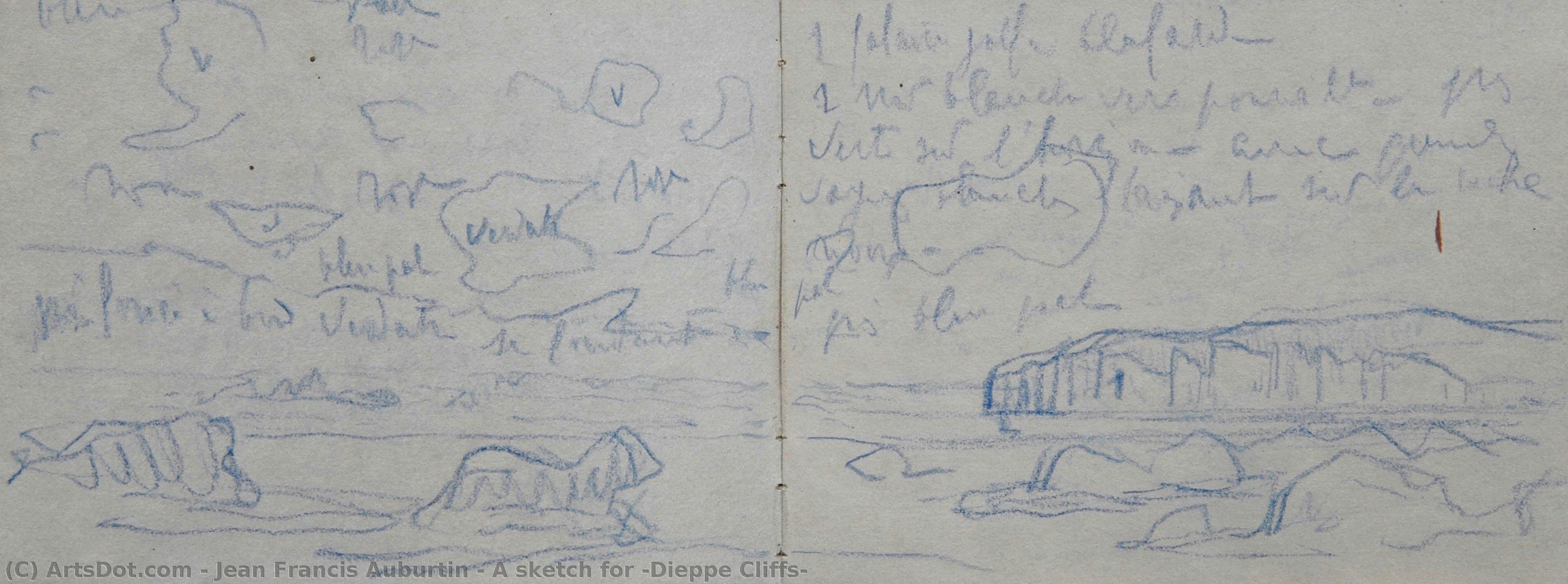 A Sketch For “dieppe Cliffs” — Jean Francis Auburtin