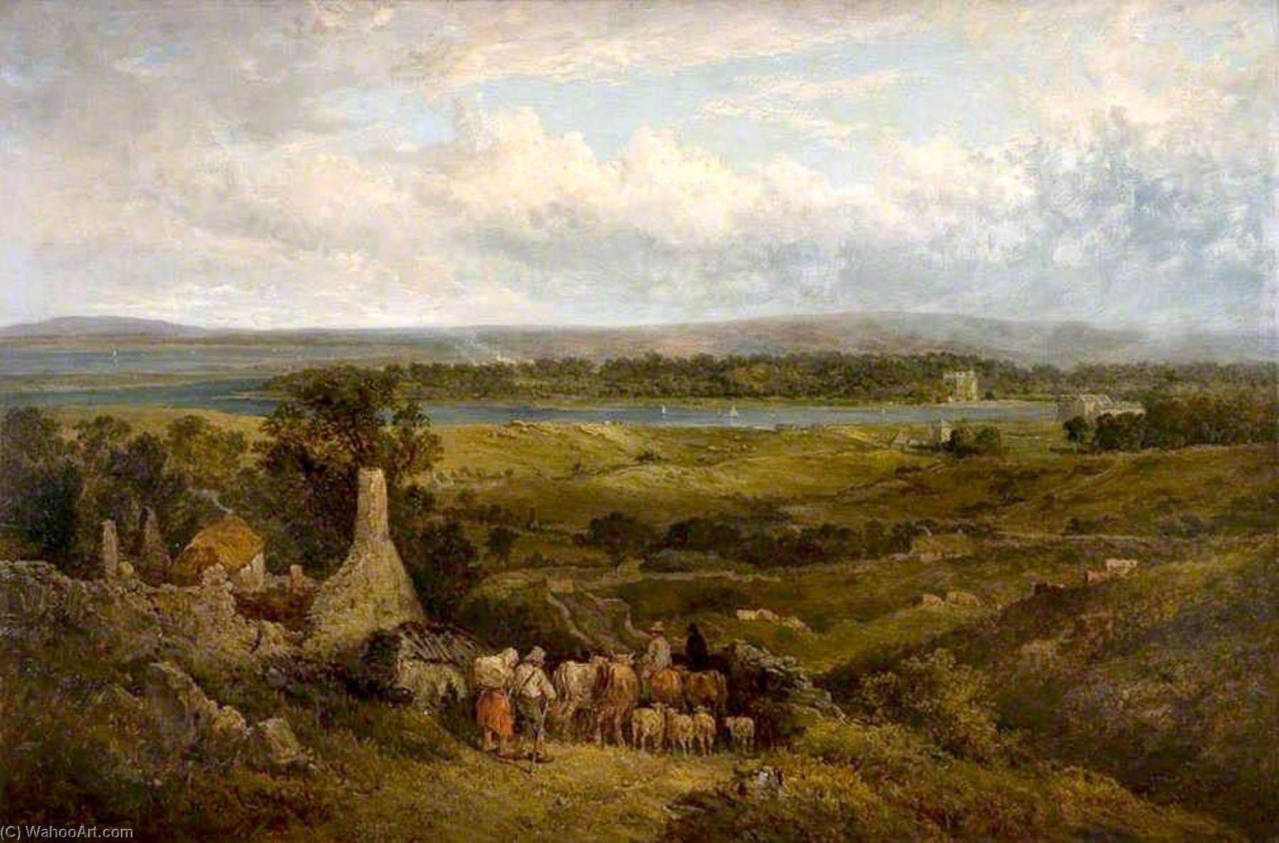 Menlough Castle, Galway, Ireland — David Cox The Elder
