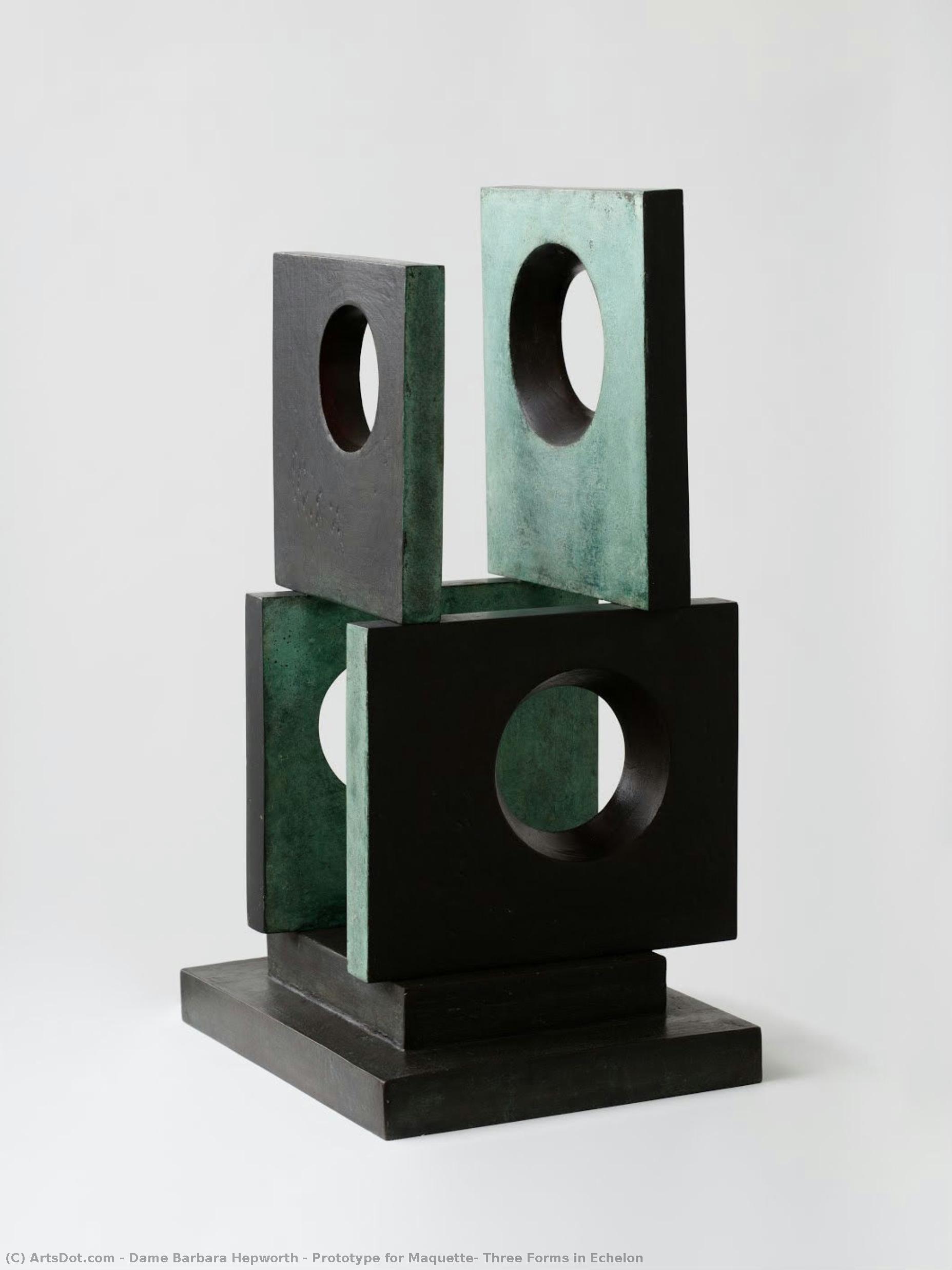Prototype For Maquette, Three Forms In Echelon — Barbara Hepworth