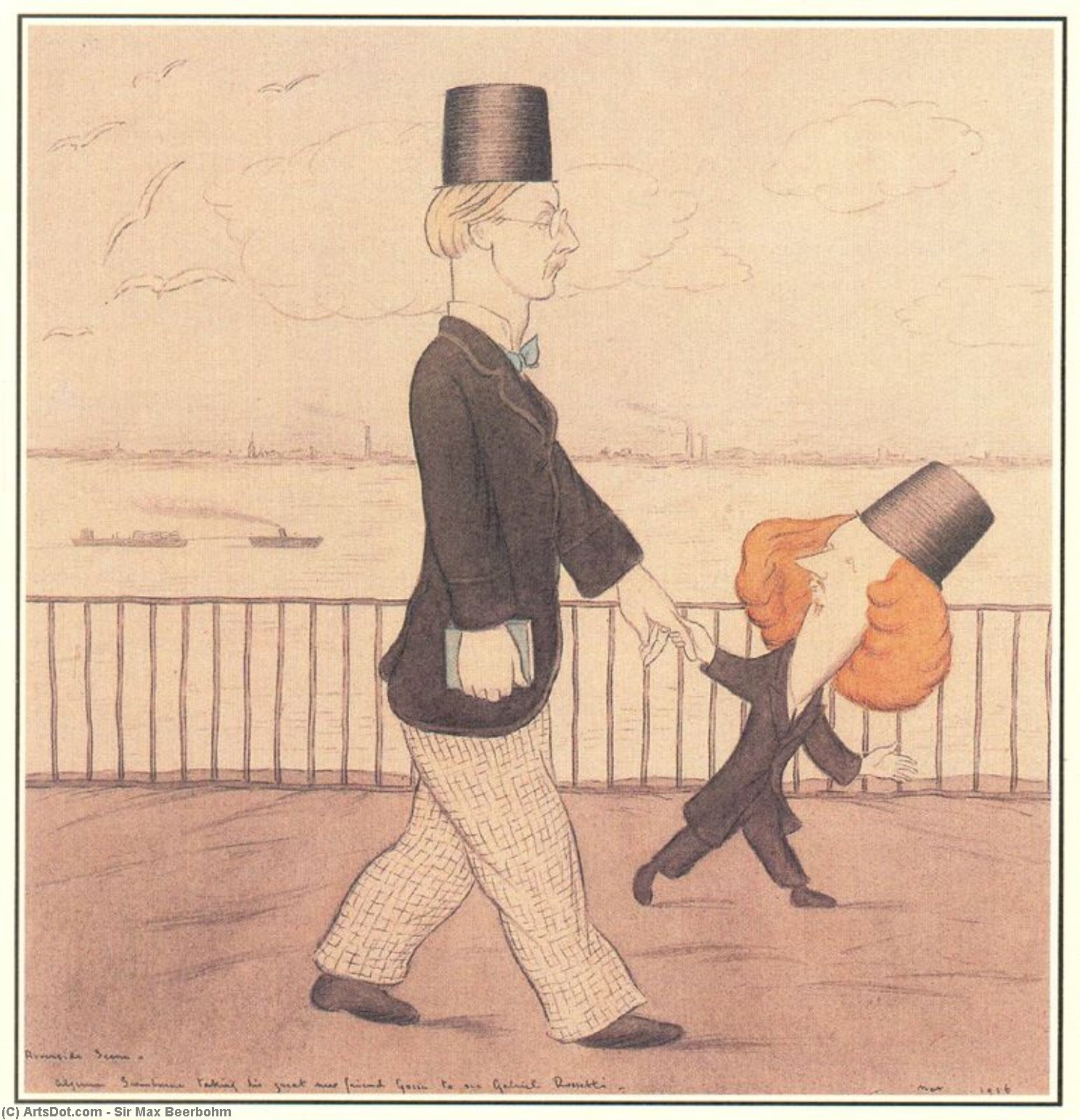 Riverside Scene — Sir Max Beerbohm