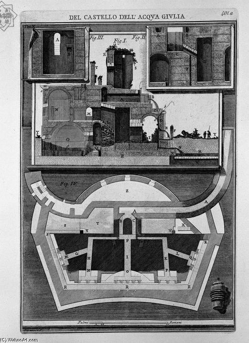 Plan And Vertical Sections Of The Castle — Giovanni Battista Piranesi