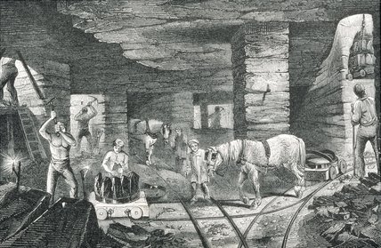 English Coal Mine From 'cyclopaedia Of Useful Arts — Josiah Wood Whymper