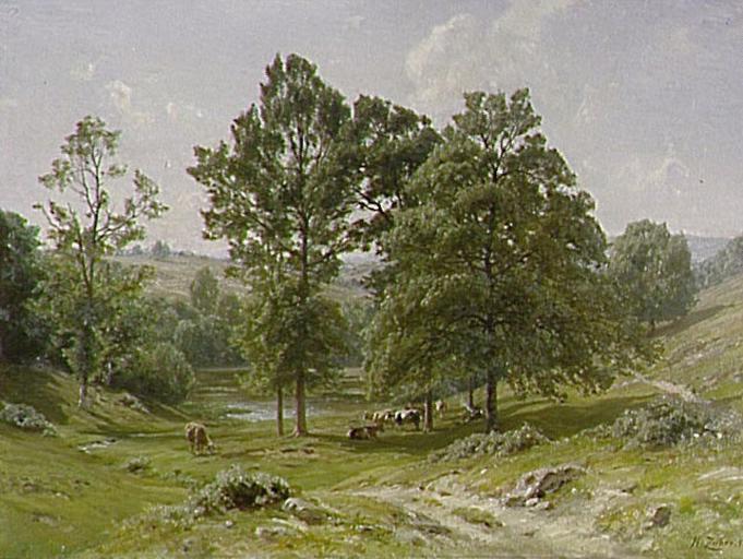 Paysage Pâturage De Bendorf Paysage (titre Attribué) — Henri Zuber