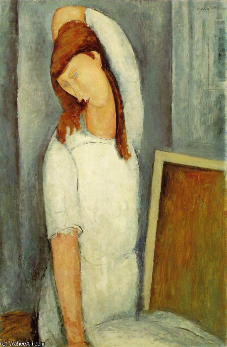 Jeanne Hebuterne, Left Arm Behind Head — Amedeo Clemente Modigliani