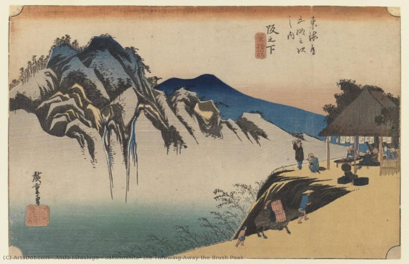 Sakanoshita: The Throwing Away The Brush Peak — Ando Hiroshige