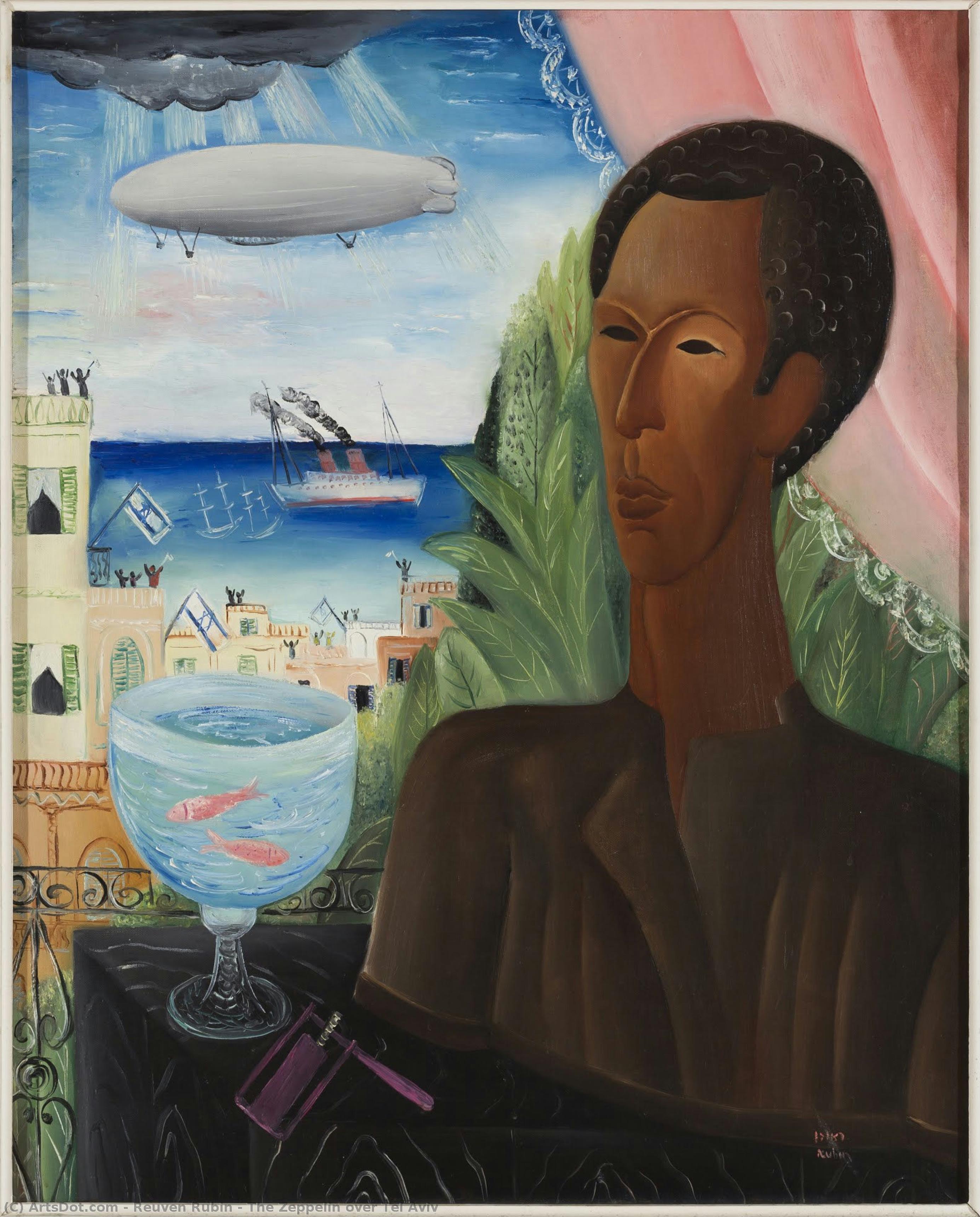 The Zeppelin Over Tel Aviv — Реувен Рубин