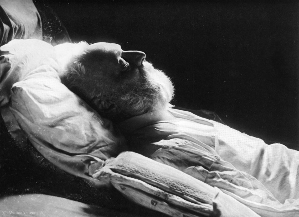 Portraits Victor Hugo Sur Son Lit De Mort — Félix Nadar