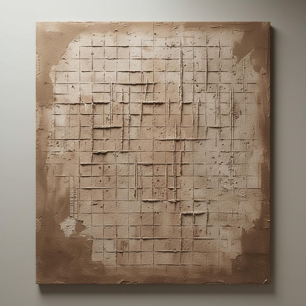 Eroded Monolith: A Meditative Study In Ochre And Ancient Sedimentary Relief — David Moreau