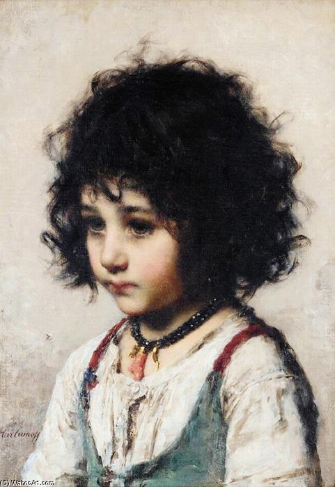 Portrait Of A Young Girl (18) — Alexei Alexeievich Harlamoff