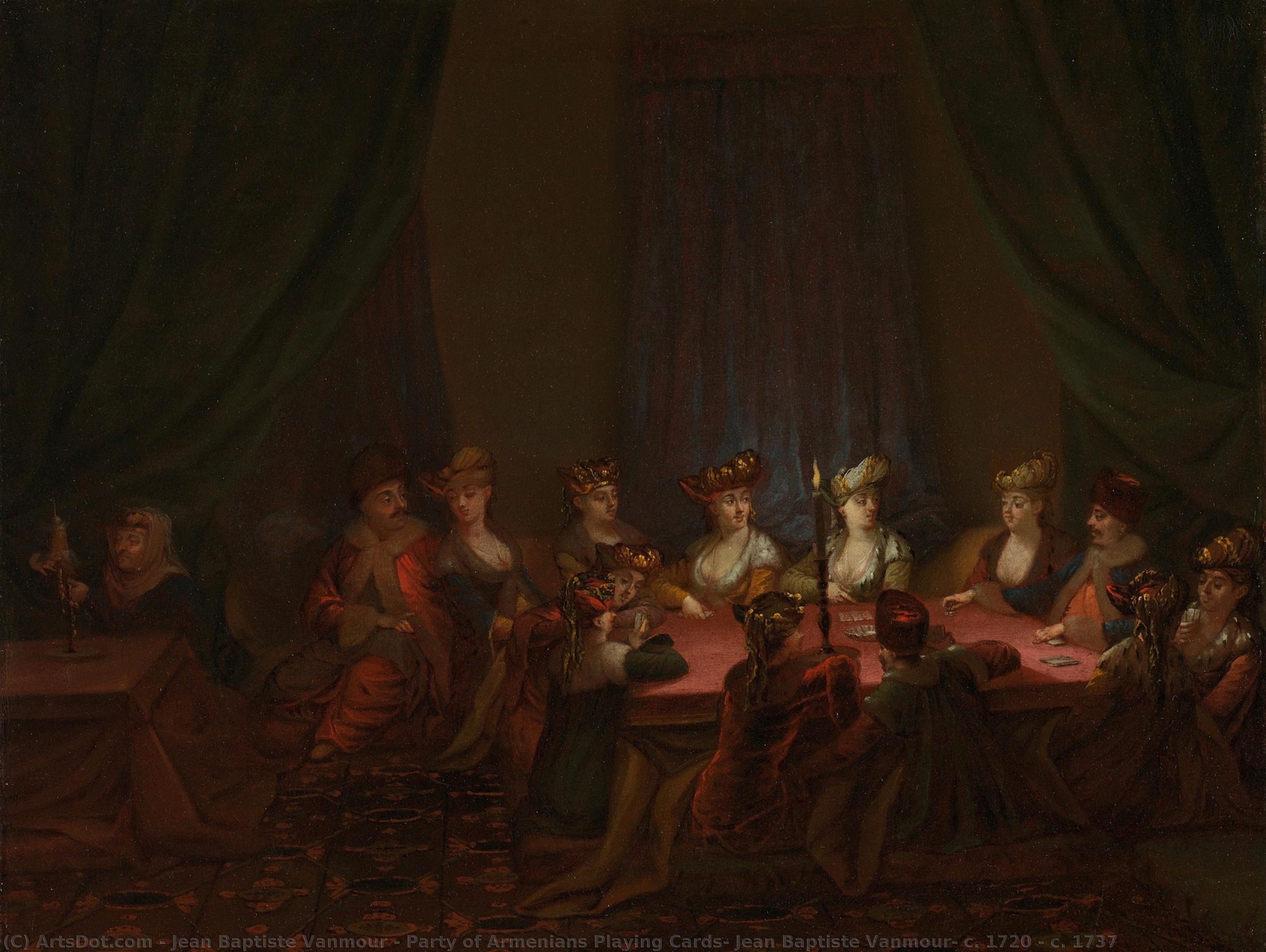 Party Of Armenians Playing Cards, Jean Baptiste Vanmour, C. 1720 - C. 1737 — Jean Baptiste Vanmour