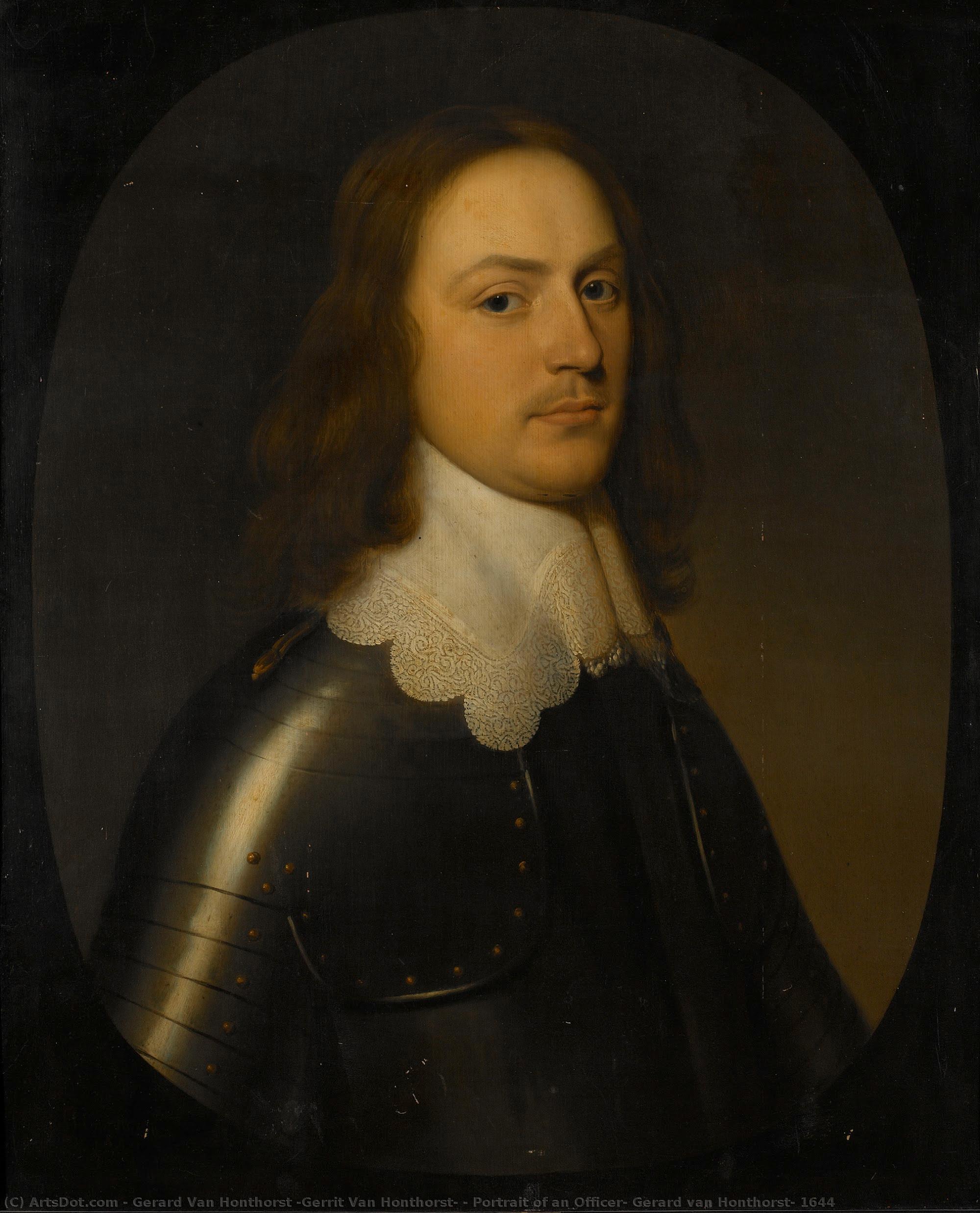 Portrait Of An Officer, Gerard Van Honthorst, 1644 — Gerard Van Honthorst