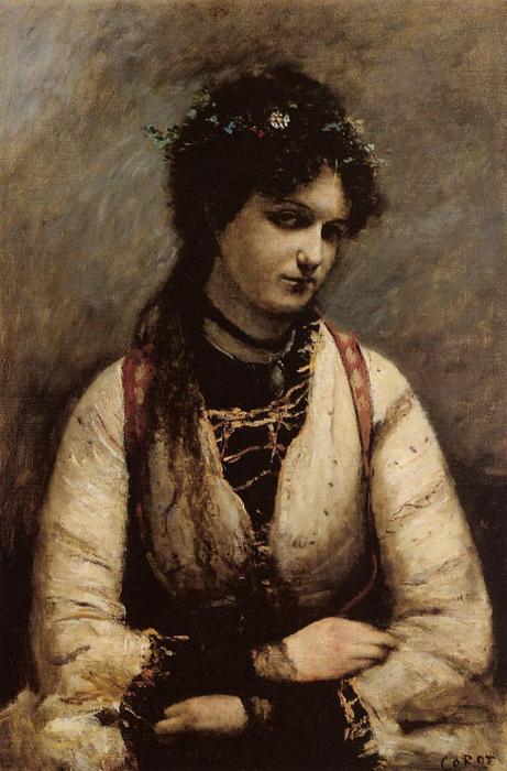 Mademoiselle De Foudras — Jean-baptiste-camille Corot