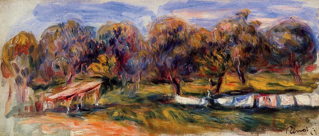 Landscape With Orchard — Pjer Ogist Renoar
