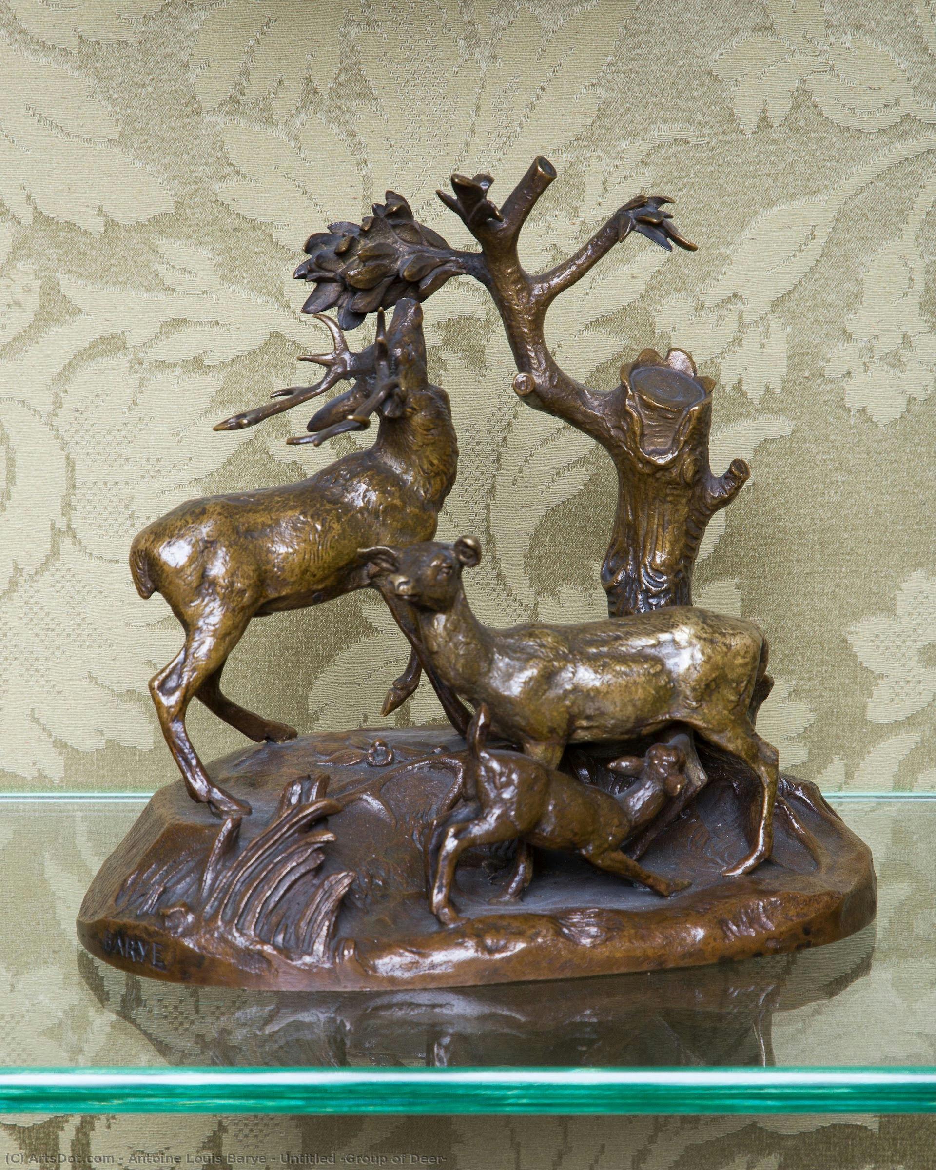 Untitled (group Of Deer) — Antoine-louis Barye