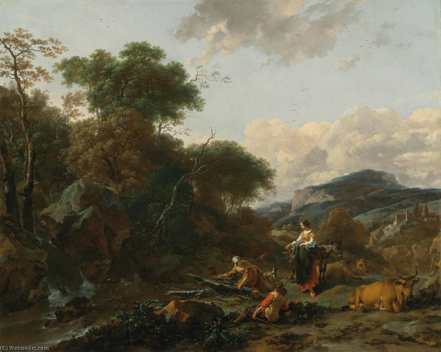 A Landscape With Figures — Nicolaes Pietersz Berchem