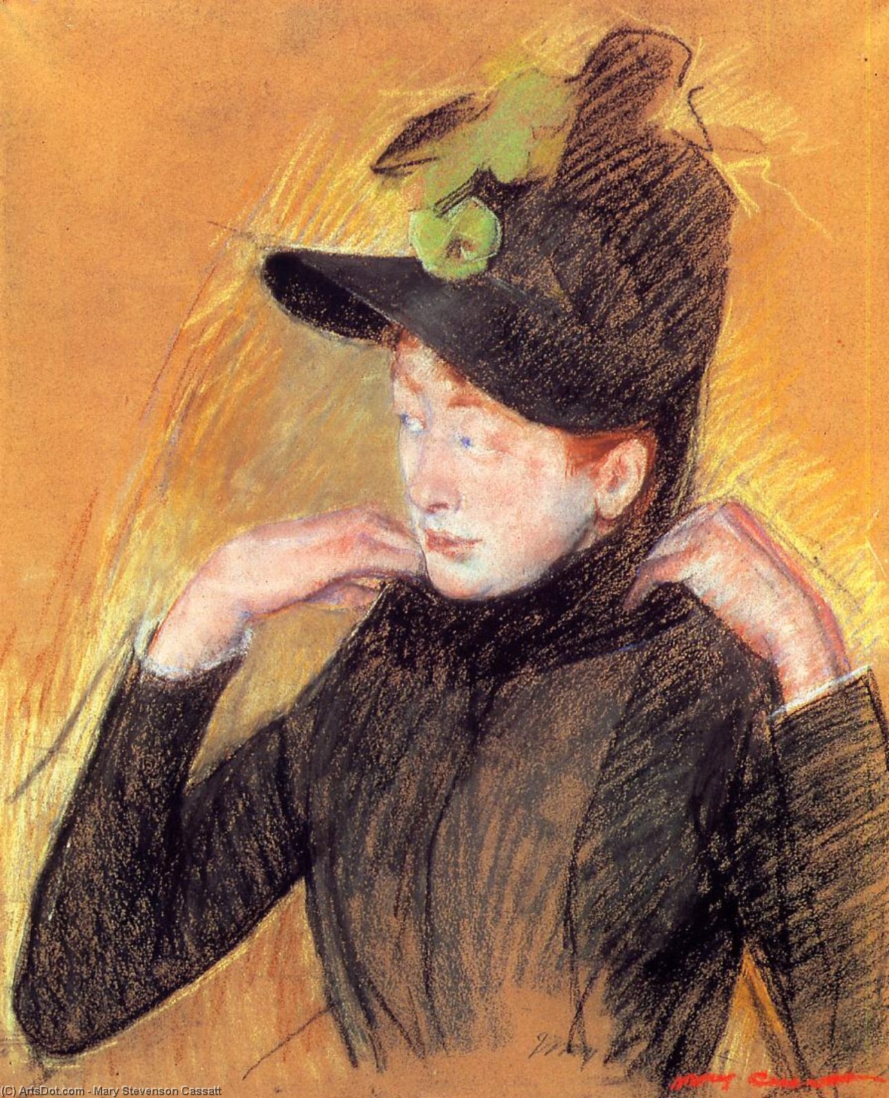 Woman Arranging Her Veil — Mary Stevenson Cassatt